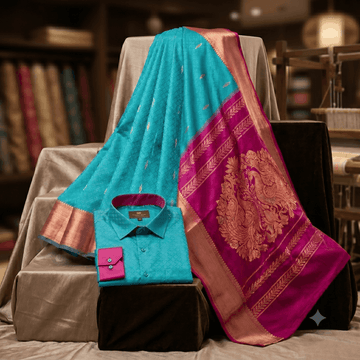 Veshti and saree combo set