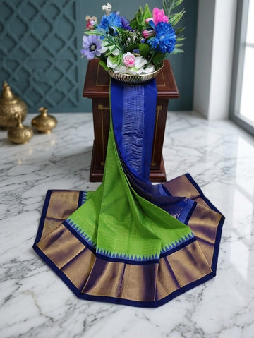 Korvai Checked Sarees (Silk Cotton)