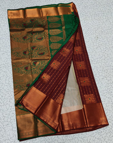 Dharmavaram Meena Work soft silk Sarees😍