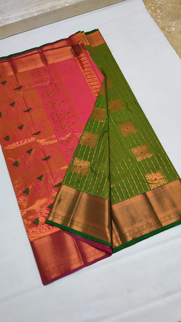 Dharmavaram Meena Work soft silk Sarees😍