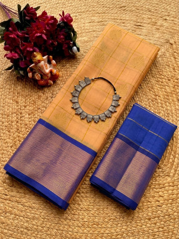 Korvai Checked Sarees (Silk Cotton)