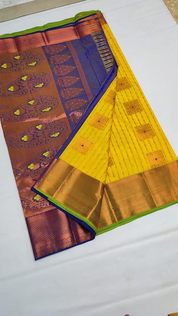 Dharmavaram Meena Work soft silk Sarees😍