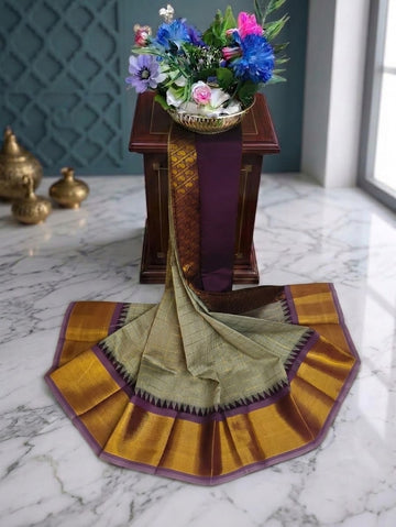 Korvai Checked Sarees (Silk Cotton)