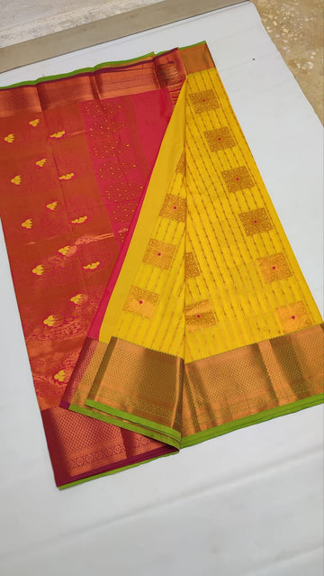 Dharmavaram Meena Work soft silk Sarees😍