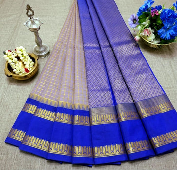Korvai Checked Sarees (Silk Cotton)