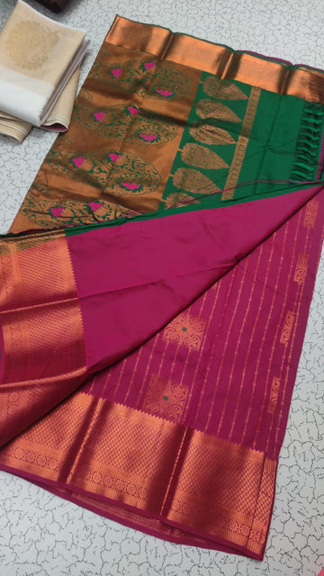 Dharmavaram Meena Work soft silk Sarees😍