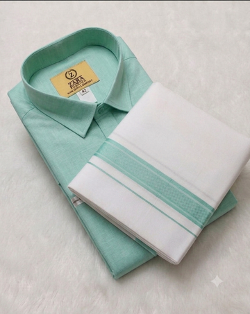 Cotton Dhoti Set (Soft Green)
