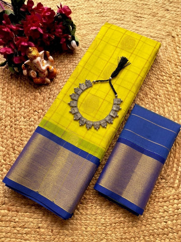 Korvai Checked Sarees (Silk Cotton)
