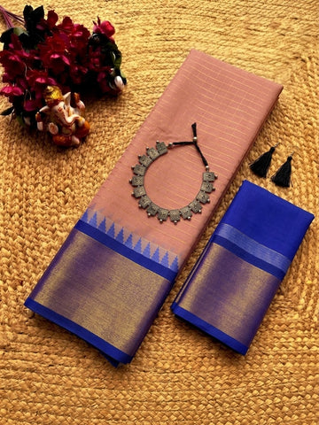 Korvai Checked Sarees (Silk Cotton)