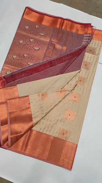 Dharmavaram Meena Work soft silk Sarees😍