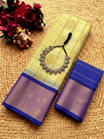 Korvai Checked Sarees (Silk Cotton)