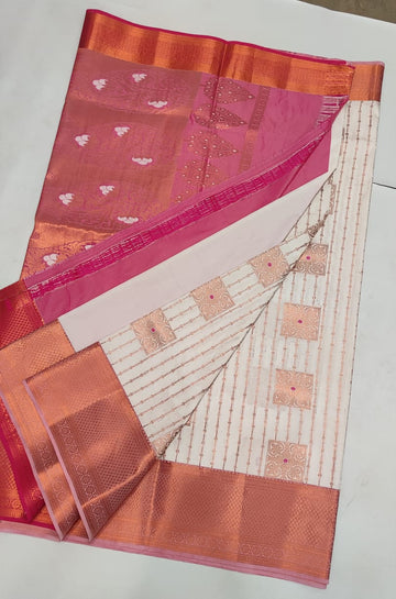 Dharmavaram Meena Work soft silk Sarees😍