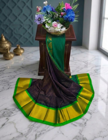 Korvai Checked Sarees (Silk Cotton)