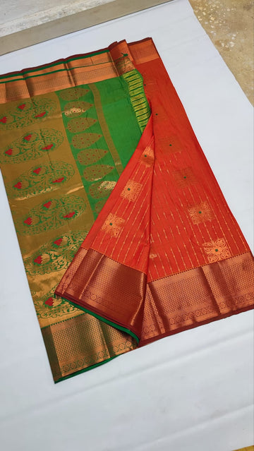 Dharmavaram Meena Work soft silk Sarees😍