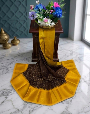 Korvai Checked Sarees (Silk Cotton)