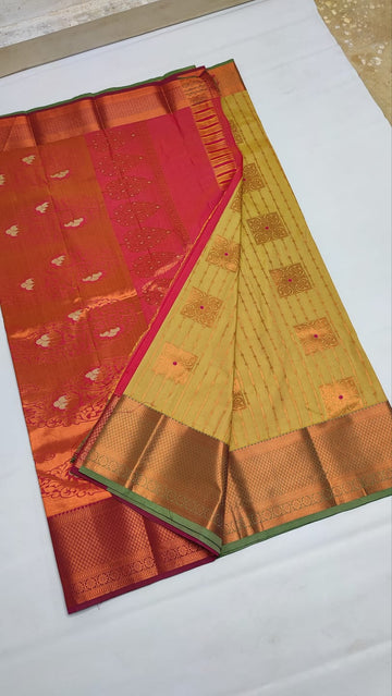 Dharmavaram Meena Work soft silk Sarees😍
